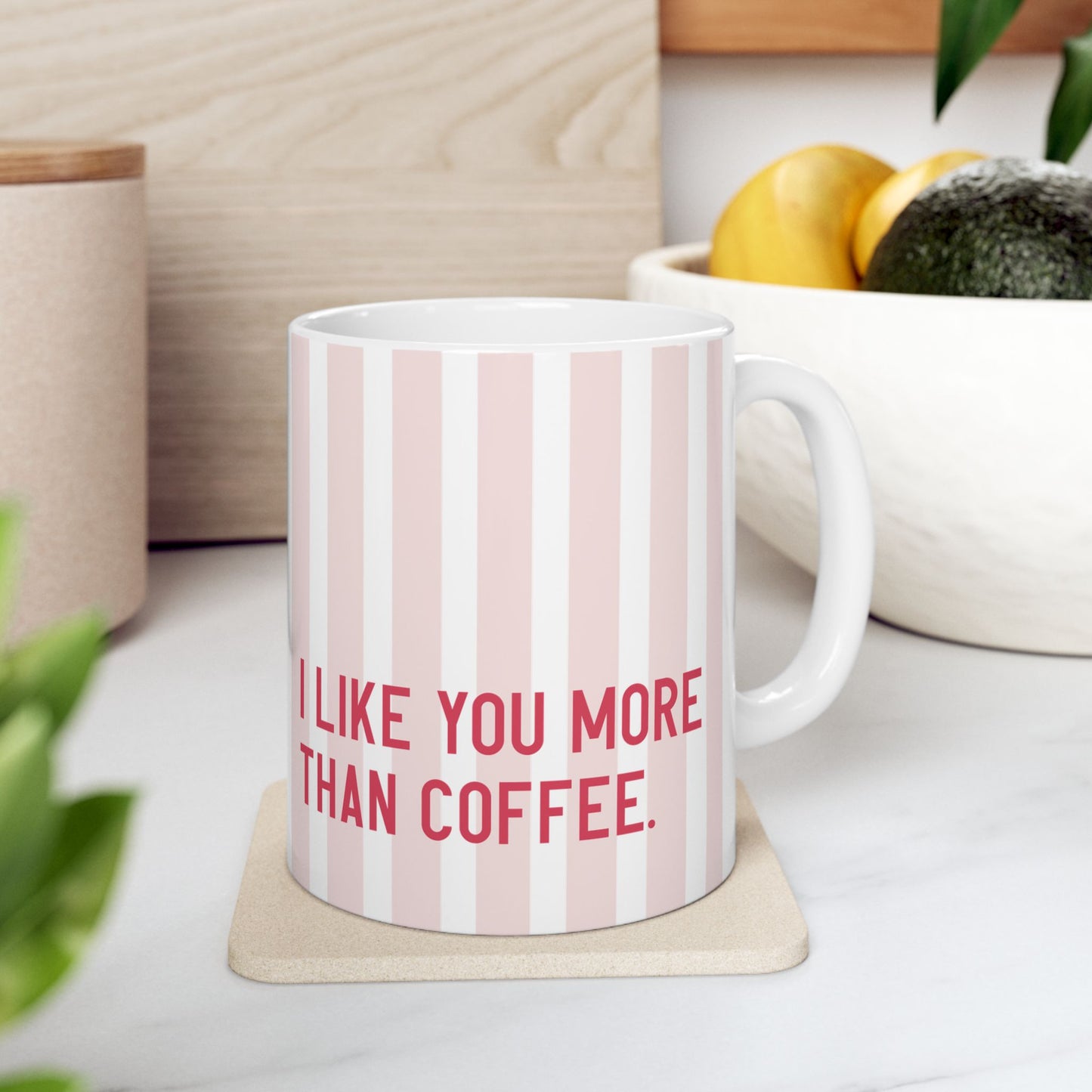 Cute Ceramic Mug - "I Like You More Than Coffee" - Perfect Gift for Coffee Lovers