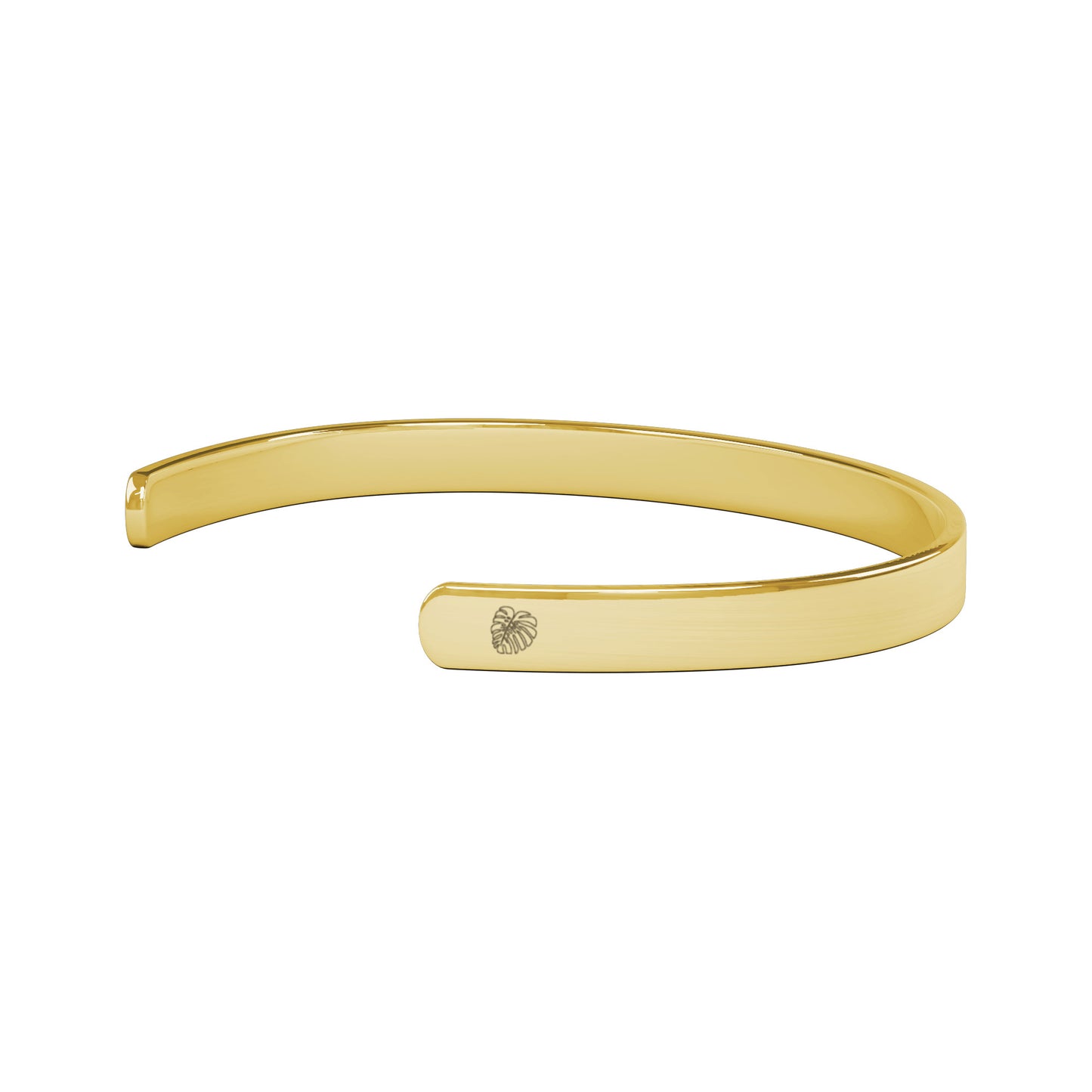 Don't Stop BeLeafin' Bracelet, Plant Pun Cuff, Monstera Leaf Motif, Don't Stop Believing