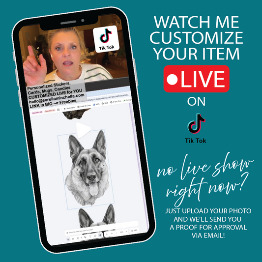 Custom DIGITAL Pet 5x7 Print or Notecards, LIVE SHOW