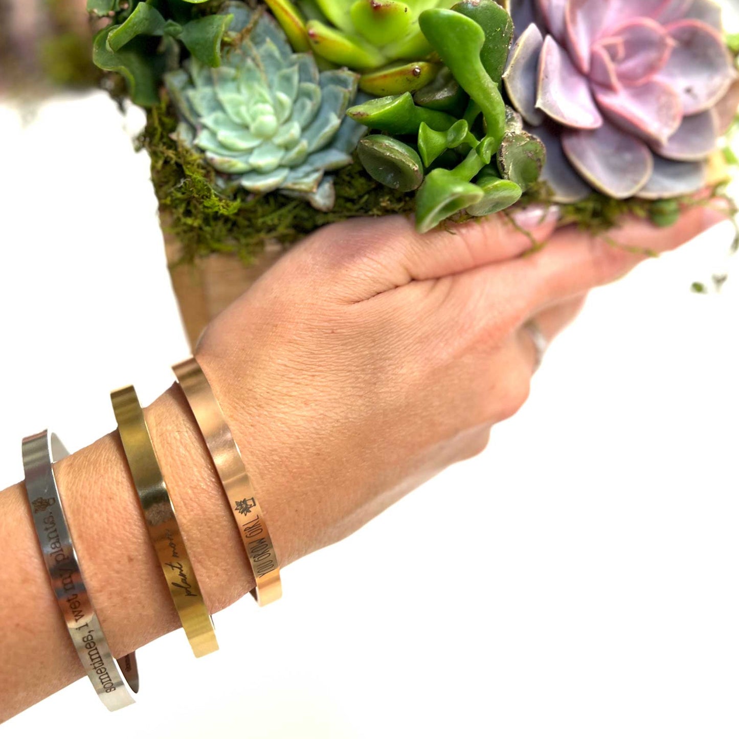 I Be-Leaf in You Bracelet with Monstera Leaf, Plant Pun Word Bracelet, Encouragement Gift for Plant Lovers