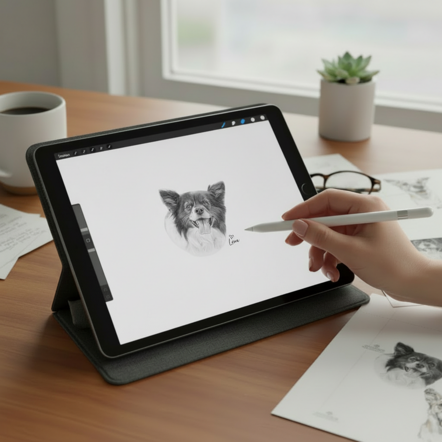 Custom DIGITAL Pet 5x7 Print or Notecards, LIVE SHOW