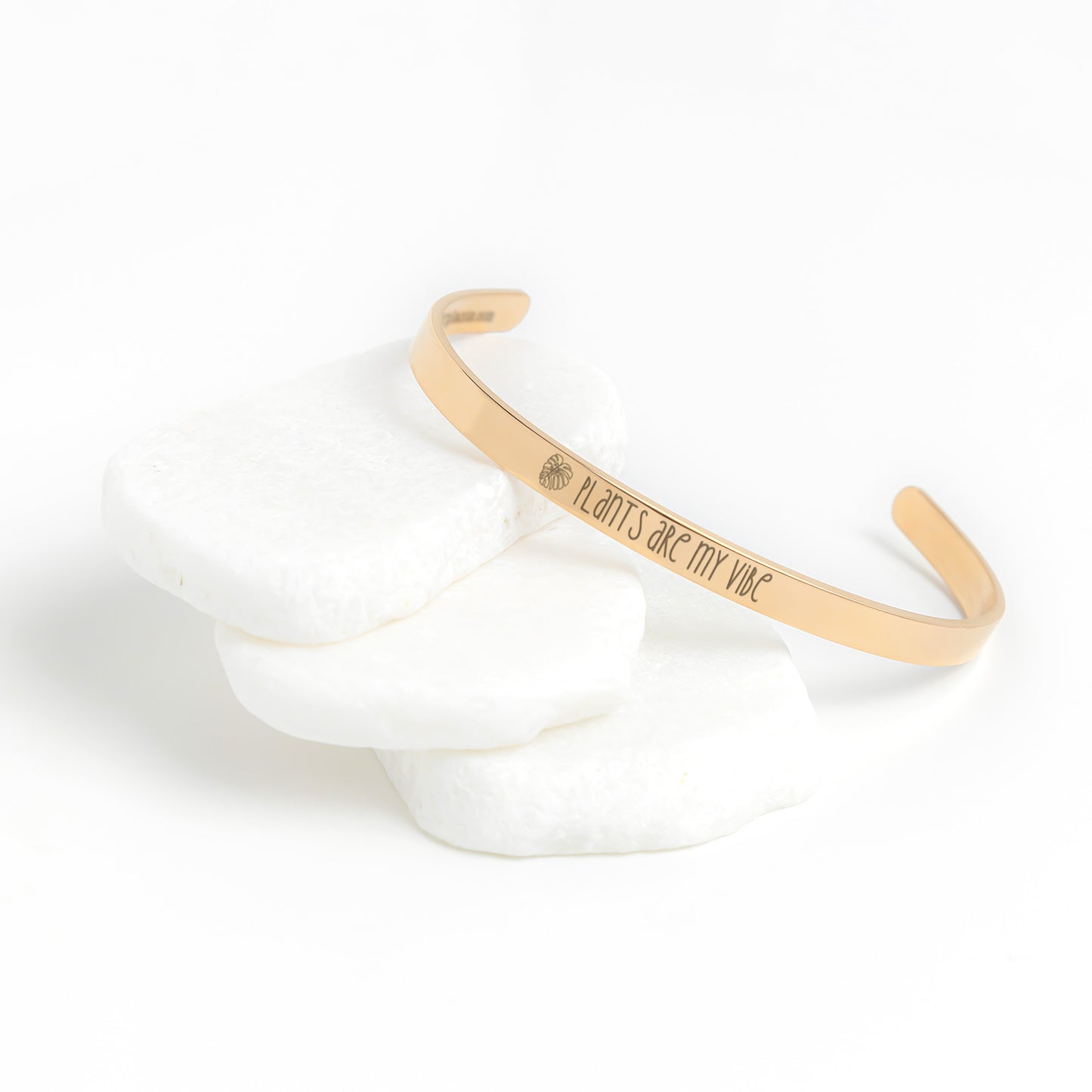 Plants are My Vibe Boho Bracelet, Plant Lover Cuff, Hipster Plant Bracelet