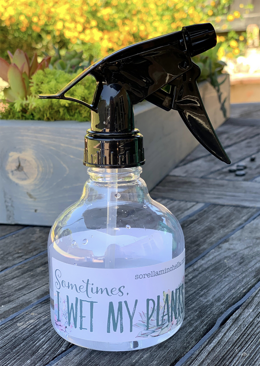 I Wet My Plants Spray Bottle, Plastic 6 oz for Misting Plants