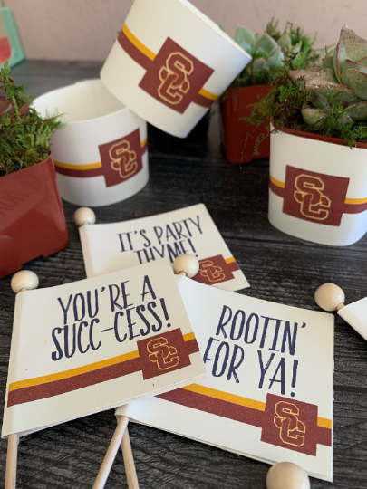 Custom Grad Party Favors School Colors