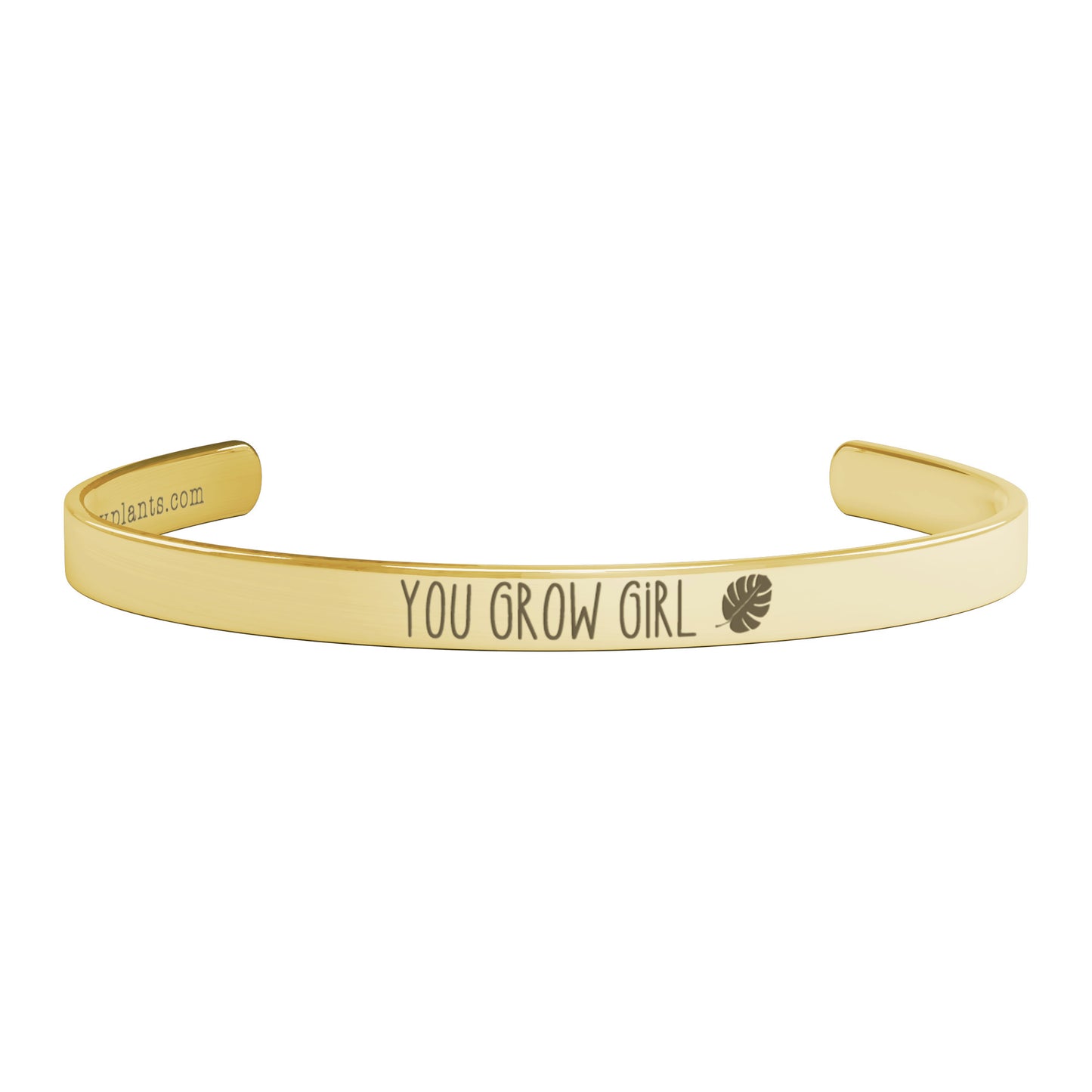 You Grow Girl Monstera Bracelet, Plant Pun Bracelet, Plant Lover Boss Babe Gift