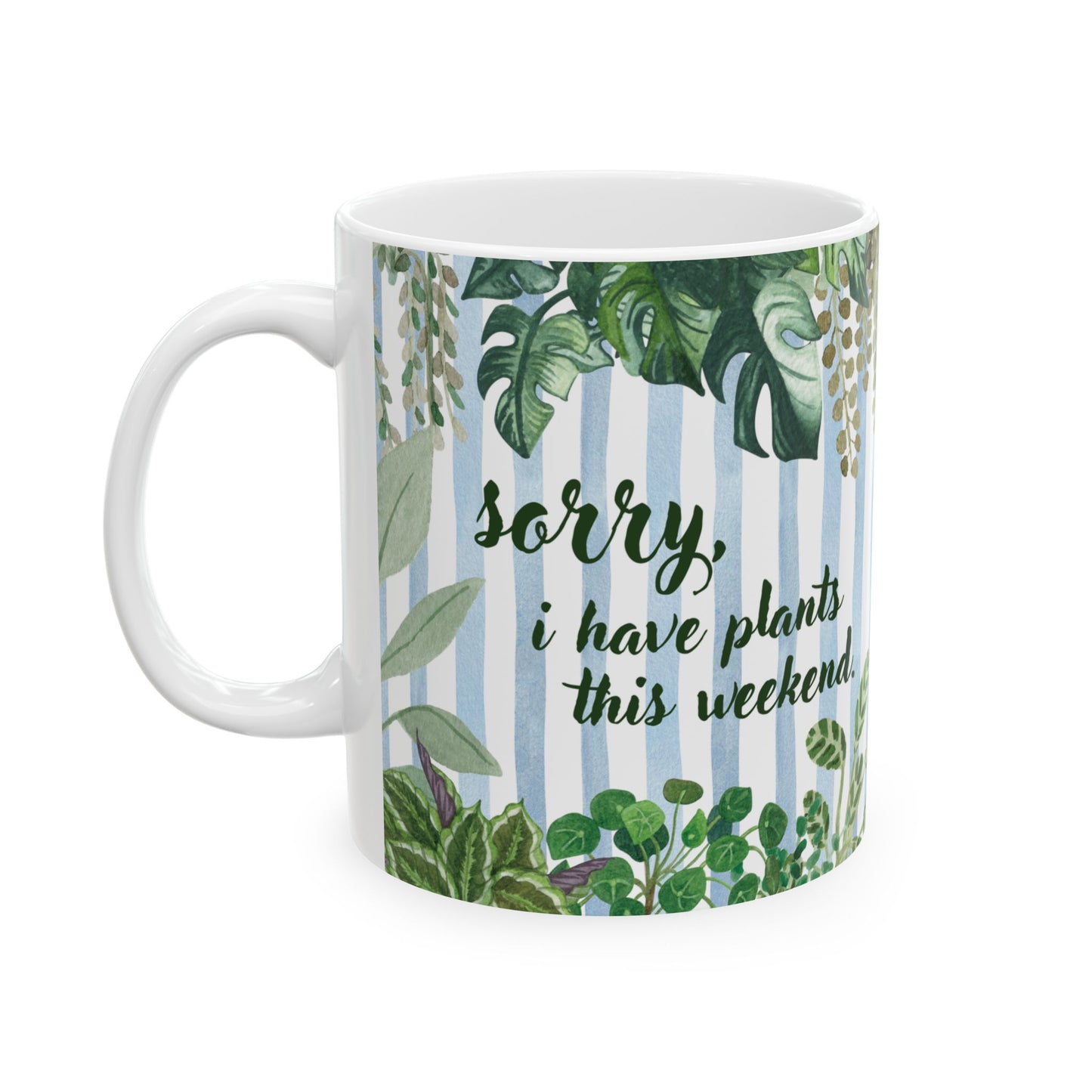 Plant Lover Mug Sarcastic Humor Gift Plant Pun Coworker Birthday Gift Houseplant Collector Plant Lady Sorry I Have Plants This Weekend Mug | Funny Plant Lover Gift | Houseplant Coffee Mug Gift for...