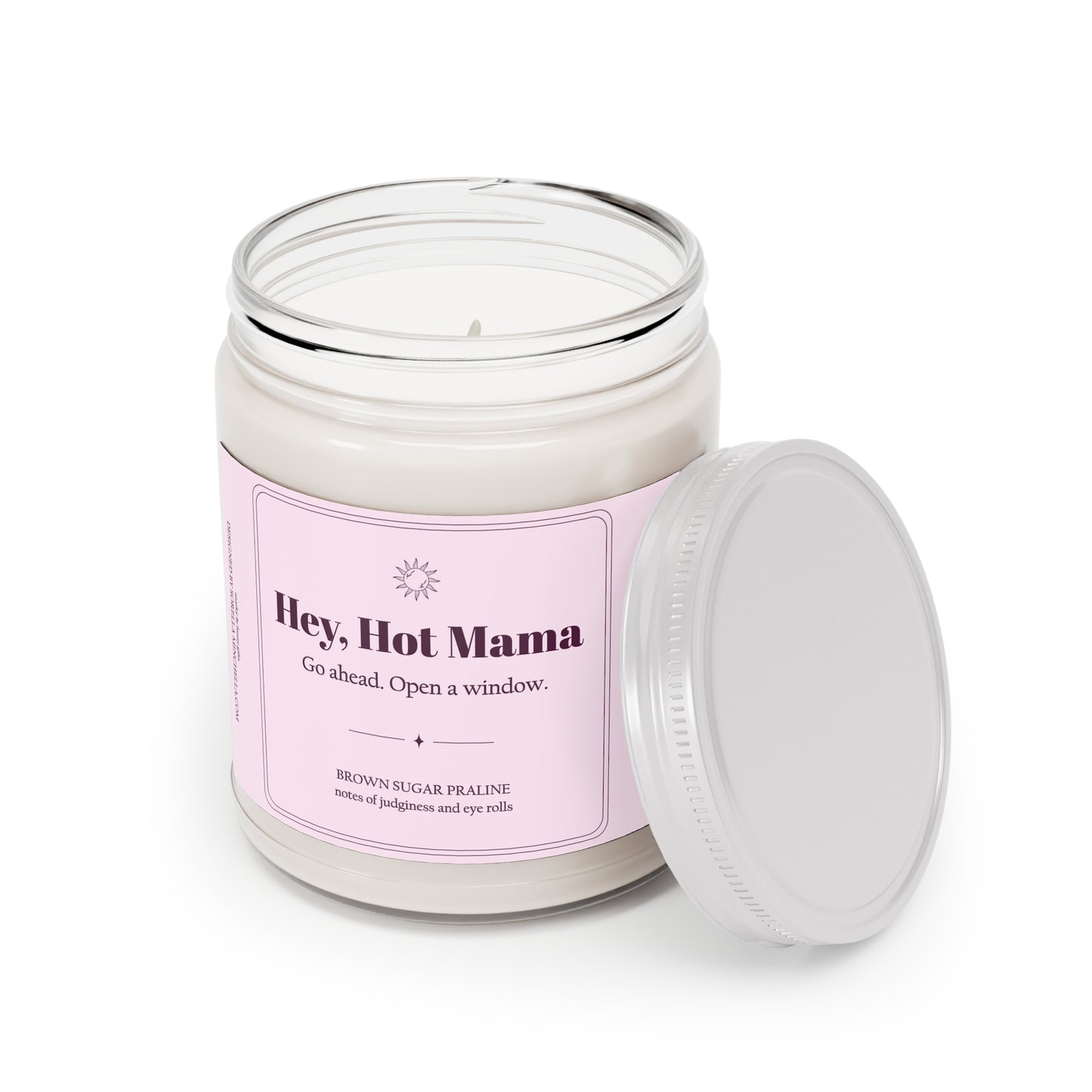 Hey Hot Mama Funny Birthday Gift for Women | Hot Flash Humor Candle | Menopause Gift for Friend | Perimenopause Candle | Funny Gift for Women Over 40