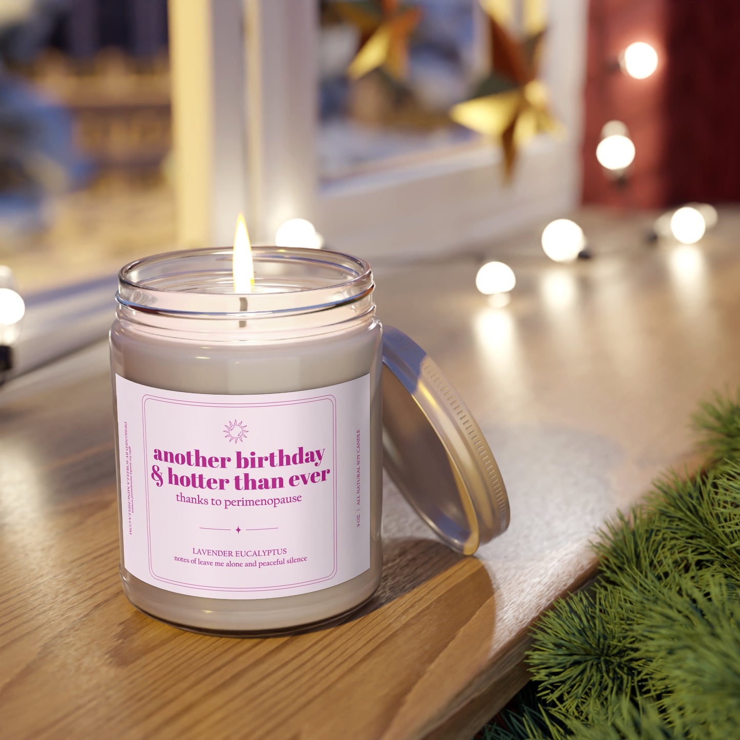 Hotter than Ever, Funny Birthday Gift for Women | Menopause Humor Candle | Personalized Age Birthday Gift | 50th Birthday Gift Friend | Hotter Than Ever Candle