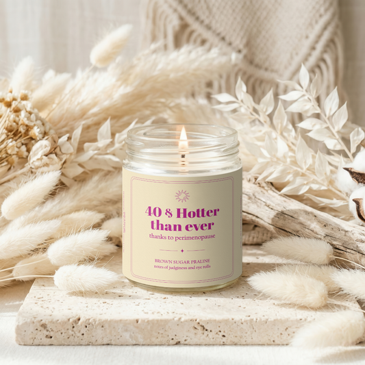 Personalized Age Candle, Funny Birthday Gift for Women, Menopause Humor, Customizable Age Birthday Gift, Hot Flash Humor, 40th, 50th Bday, Any Age