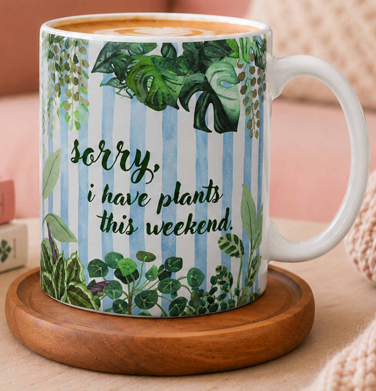 Plant Lover Mug Sarcastic Humor Gift Plant Pun Coworker Birthday Gift Houseplant Collector Plant Lady Sorry I Have Plants This Weekend Mug | Funny Plant Lover Gift | Houseplant Coffee Mug Gift for...
