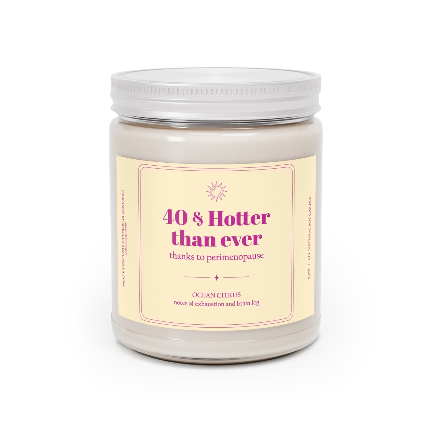 Personalized Age Candle, Funny Birthday Gift for Women, Menopause Humor, Customizable Age Birthday Gift, Hot Flash Humor, 40th, 50th Bday, Any Age