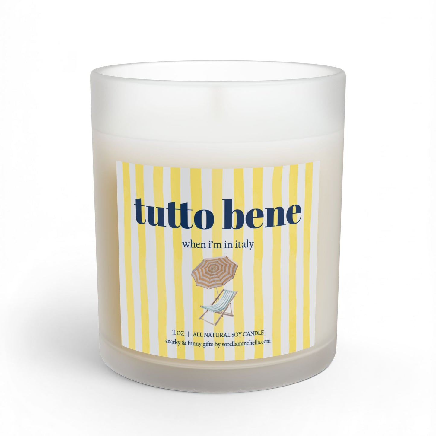 Tutto Bene When I’m in Italy, Funny Italy Candle Gift for Women, Italy Lover Gift, Amalfi Coast Lover Candle