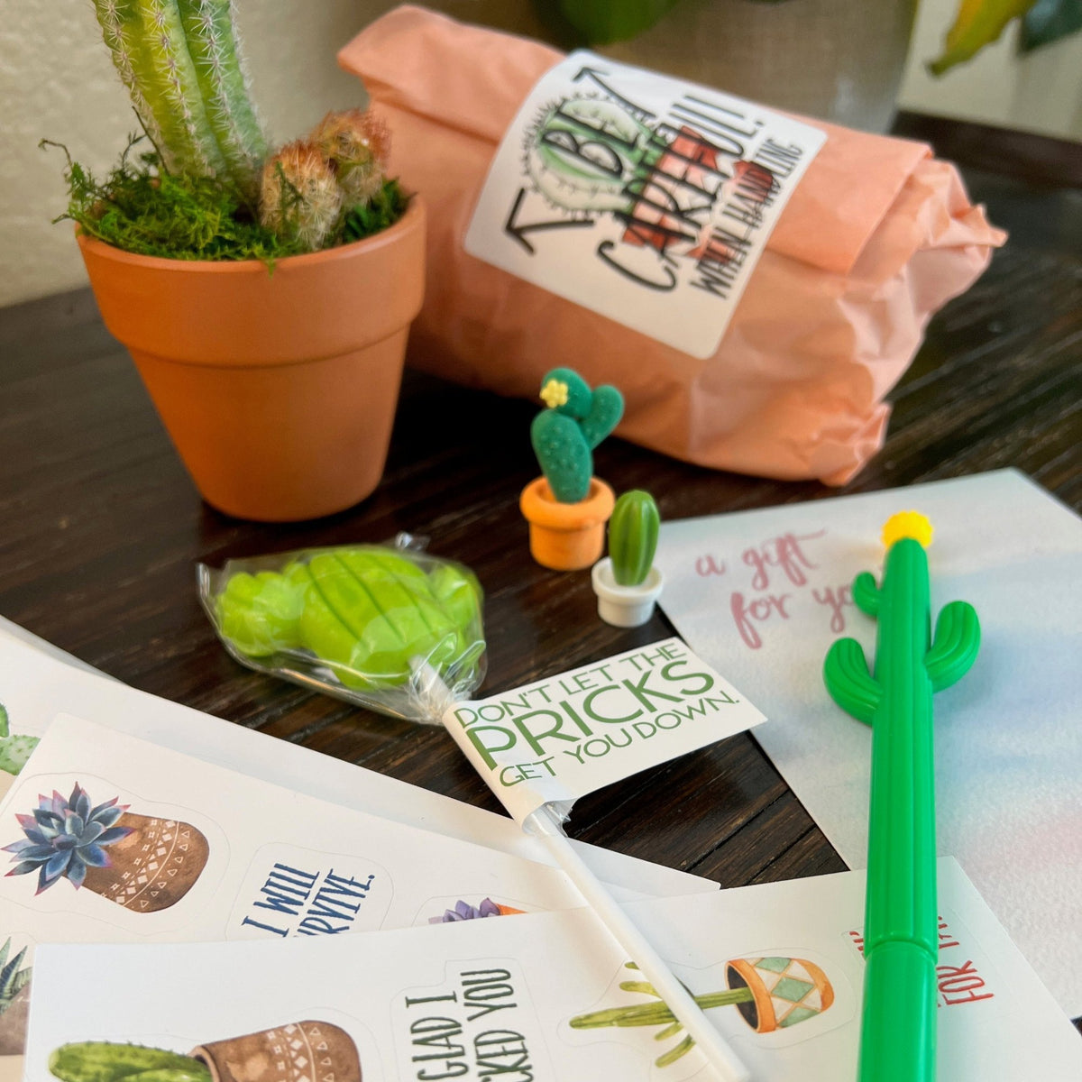 Breakup Gift Snarky Cactus Prick Pun Divorce Care Package