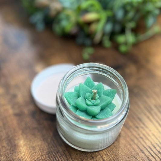 MIni Succulent Travel Candle, 2 oz Cactus Blossom Scent (Copy)