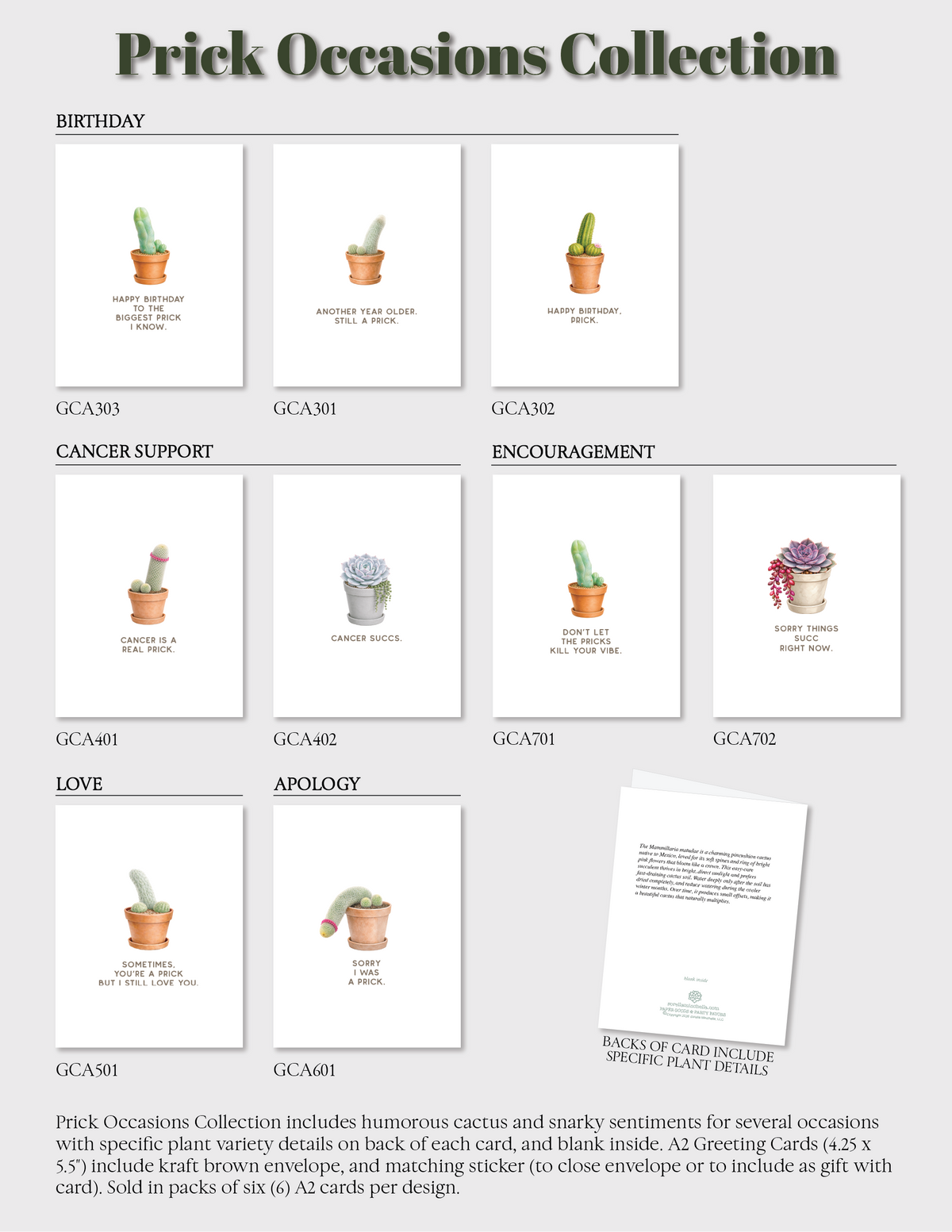 Prick Pun Snarky Greeting Cards [S2]
