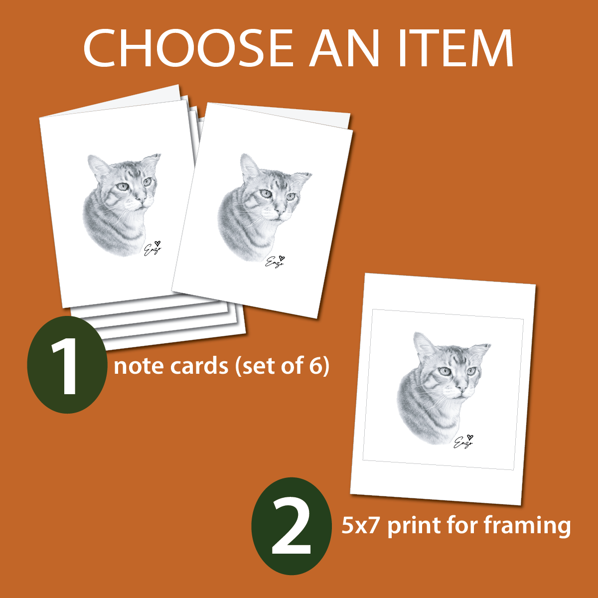 Custom DIGITAL Pet 5x7 Print or Notecards, LIVE SHOW