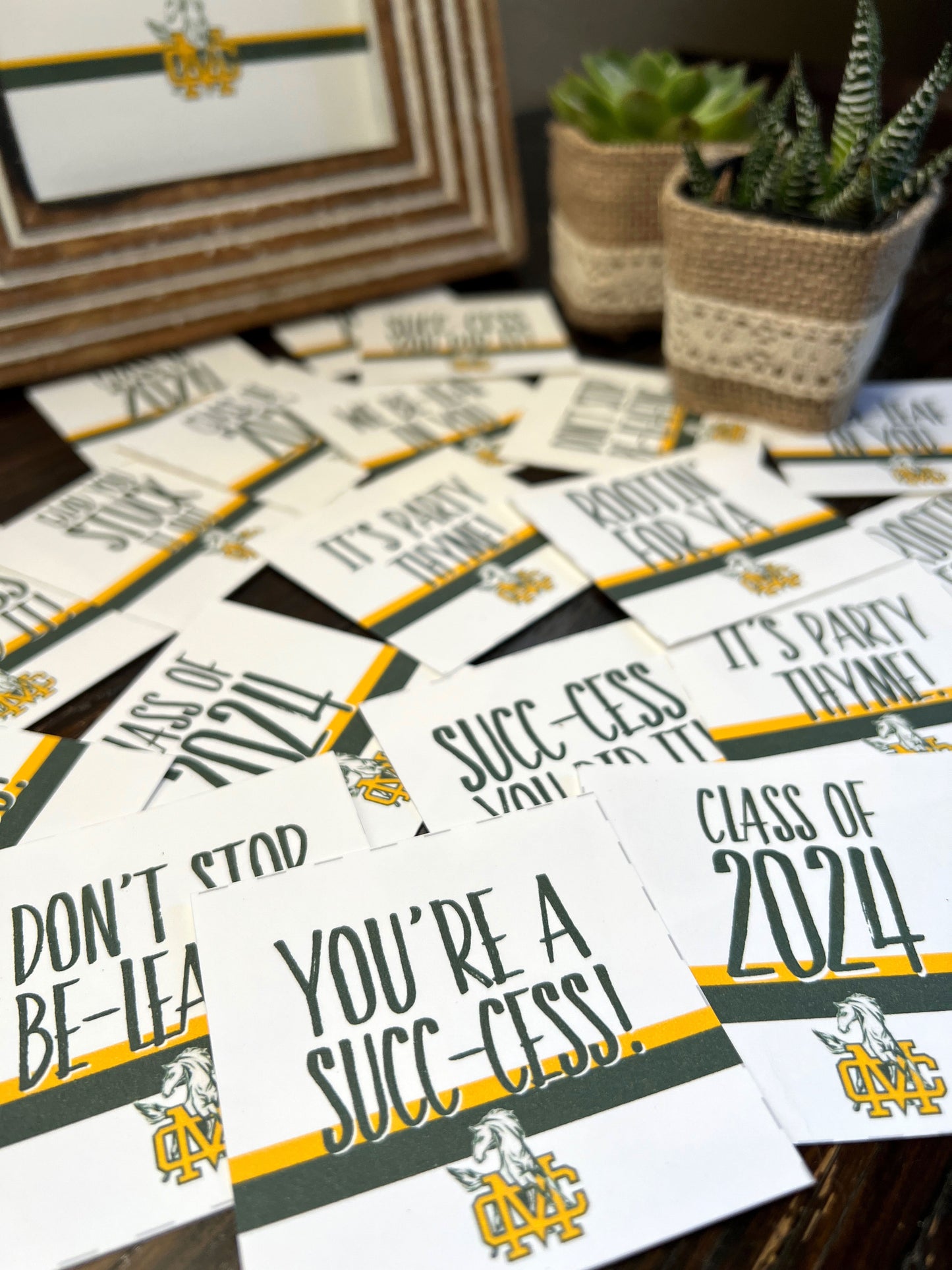 Class of 2024 Grad Tags, MCHS, Funny Graduation Party Favor Tags, Plant Puns, Mira Costa High School, Printable