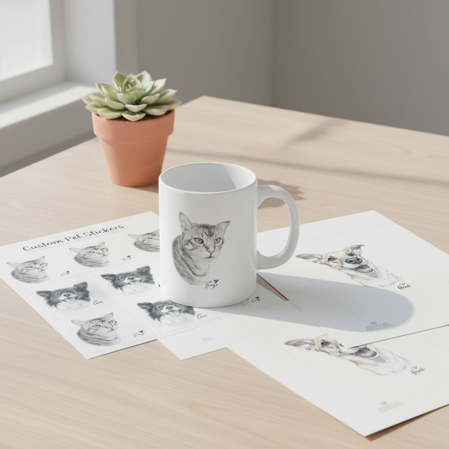 Custom DIGITAL Pet 5x7 Print or Notecards, LIVE SHOW