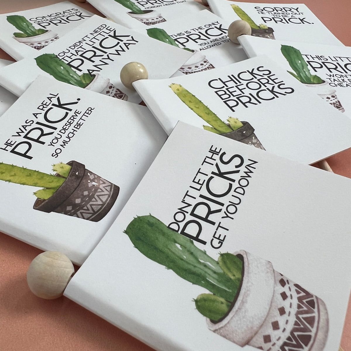 Options for Prick Pun phrases for flag tags for breakup gift package