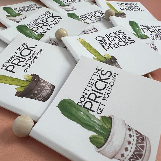 Options for Prick Pun phrases for flag tags for breakup gift package
