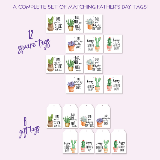 Father's Day Plant Pun Gift Tags [S2]