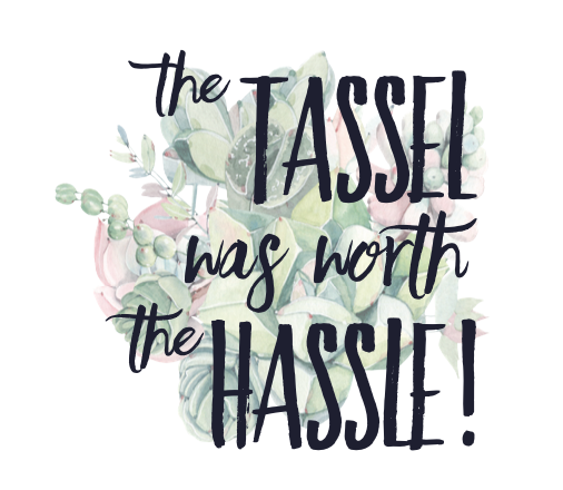 Grad 2026 Tassel Worth Hassle Party Tags, Graduation Favor Succulent Theme [S2]