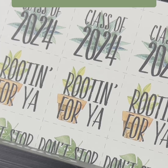 Graduation Class of 2024 Plant Pun Tags for Treats, Favors and Gifts